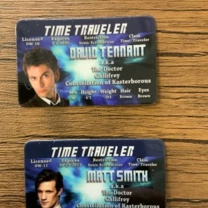 Front of Doctor Who Tennant and Smith Novelty Card Set — 2 Cards