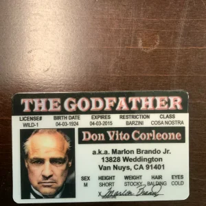 Front of Don Vito Corleone Novelty ID Card