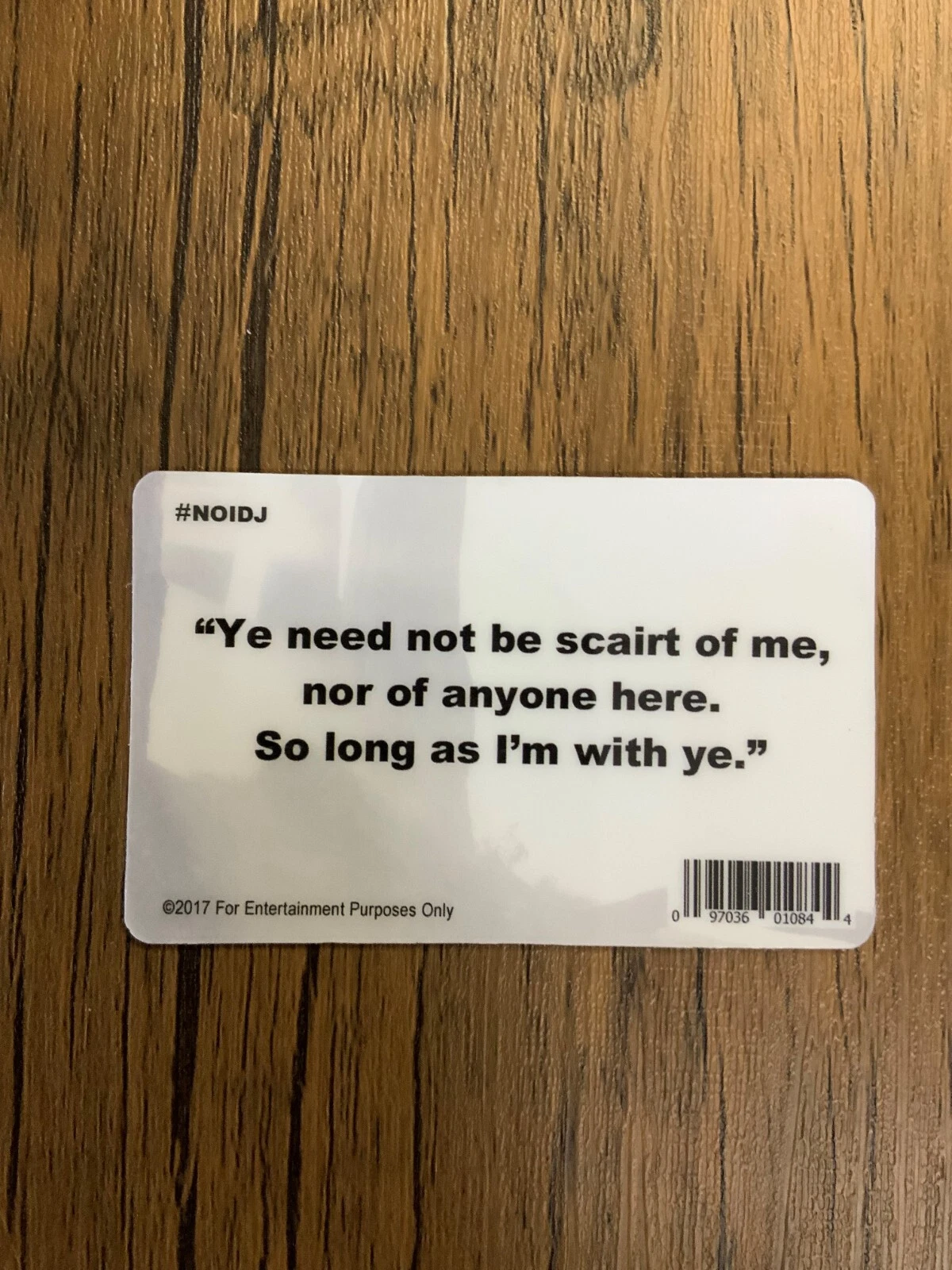 Reverse of Friends novelty card