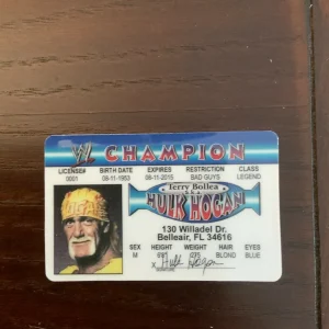 Front of Hulk Hogan Novelty ID Card