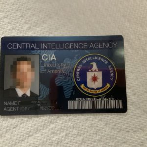 CIA Central Intelligence Agency Novelty ID Card
