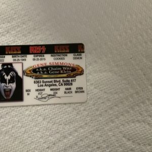 Gene Simmons KISS Novelty ID Card