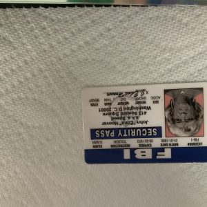 FBI Security Pass Hoover Novelty ID Card