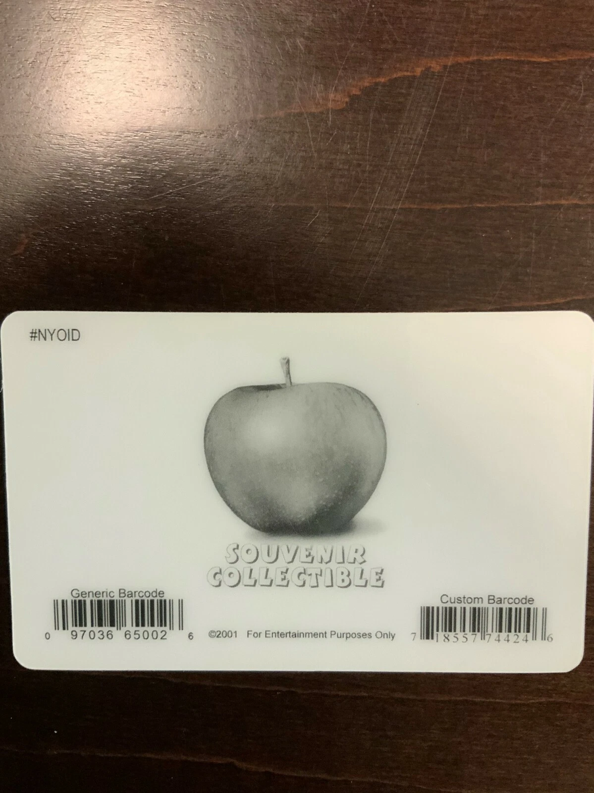 Back of John Lennon Novelty ID Card